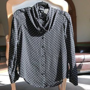 Who What Wear, Ebony Polka Dot, Sz XS, Blk, NWT!